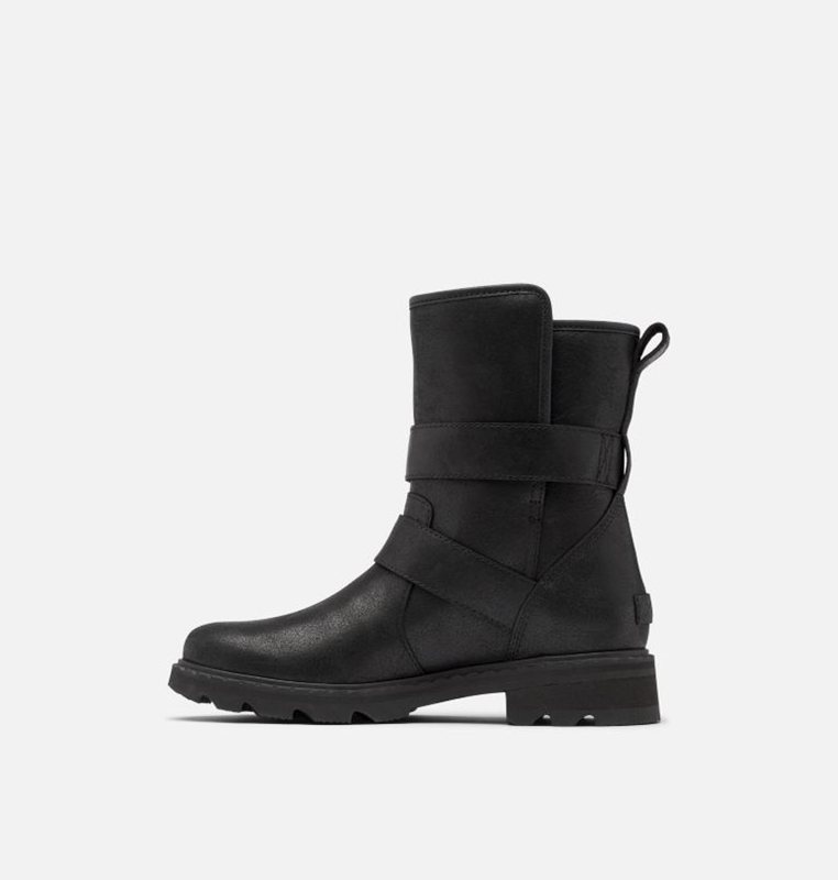 Sorel Dam Gummistövlar Svarta - Lennox™ Moto Cozy Mid - LQG-916574